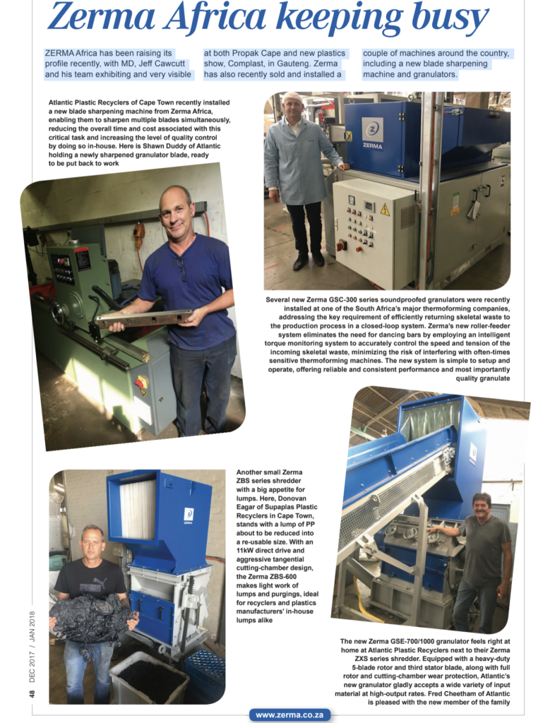 Zerma Africa keeping busy - Zerma Africa